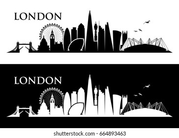 London skyline, England - United Kingdom - vector illustration