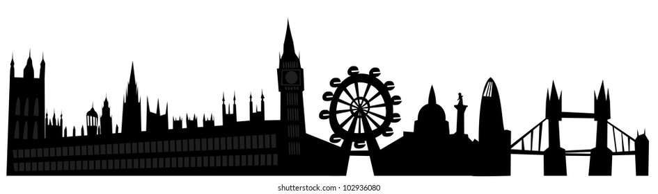London skyline in grunge style
