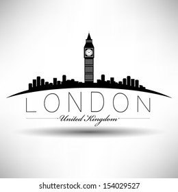 London Skyline Modern Typography