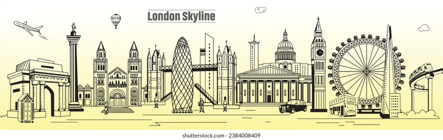 London Skyline, UK Monuments Reino Unido.