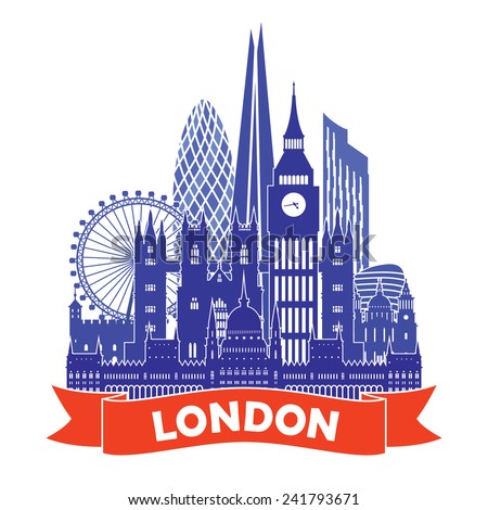 London Skyline Vector Illustration Stock Vector (Royalty Free