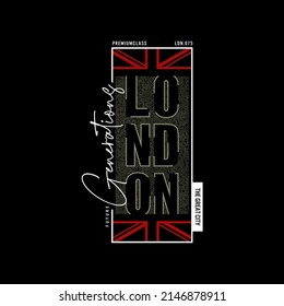 london slogan lettering text graphic illustration typography vector for casual t shirt