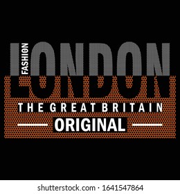 London Slogan Typography Graphic Print T Stock Vector (Royalty Free ...