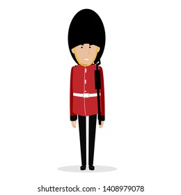 london soldier standing vector illustration