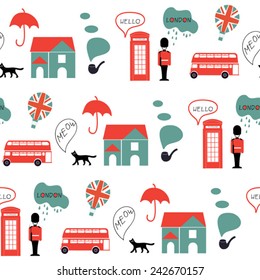  London street  seamless pattern