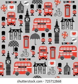 London street vector pattern for kids