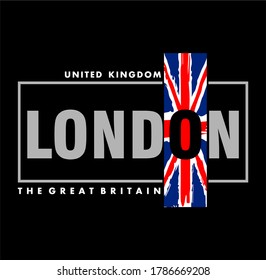 London streets stylish t-shirt and apparel design, typography, print, vector illustration. Global swatches