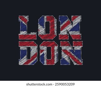 London stylish t-shirt and apparel abstract design. Vector print, typography, poster