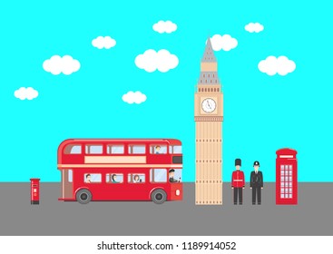London symbols. Design elements. Vector.