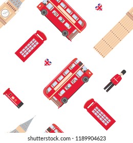 London symbols. Seamless pattern. Vector.