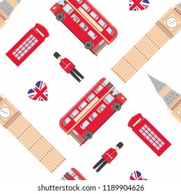 London symbols. Seamless pattern. Vector.