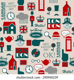 London symbols seamless vector pattern