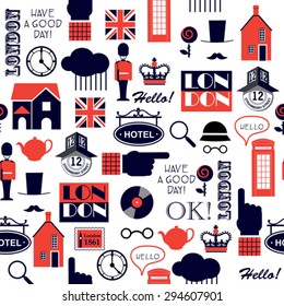 London symbols seamless vector pattern