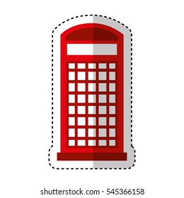 London telephone booth isolated icon vector illustration design
