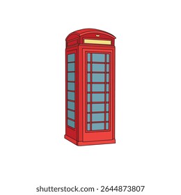 Londres cabine telefônica isolada em um fundo branco. ilustração vetorial