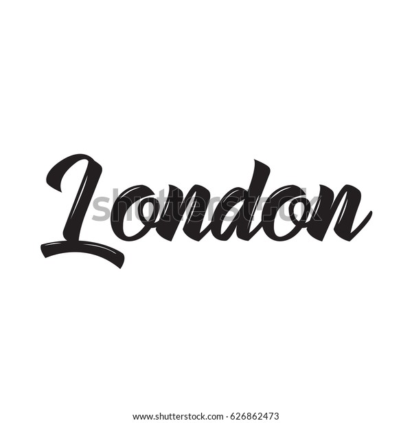 London Text Design Vector Calligraphy Typography Stock Vector (Royalty ...