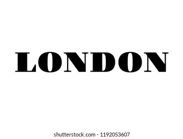 London Text Design Vector Illustration Stock Vector (Royalty Free ...