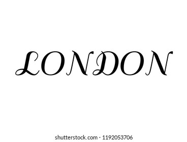 london. Text design. Vector illustration.