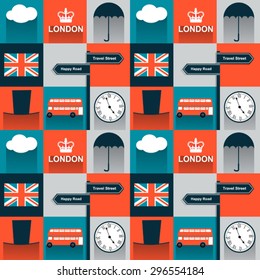 london tiled seamless vector patern