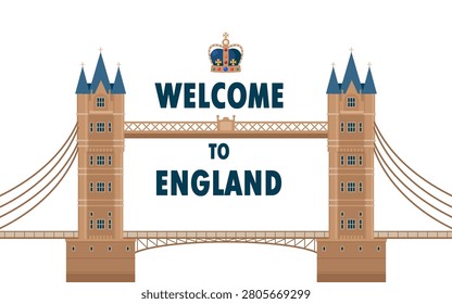 London Tower Bridge across the river Thames. Famous building in United Kingdom. illustration concept.