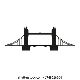 London Tower Bridge in England. Illustration für Web- und Mobile-Design.