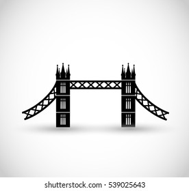 London Tower Bridge Icon Stock Illustration 539025634