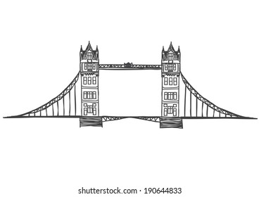 London tower bridge vector