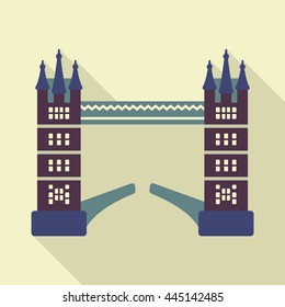 London Tower Bridge Vector Icon
