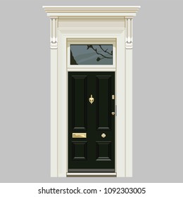 London town house doorway