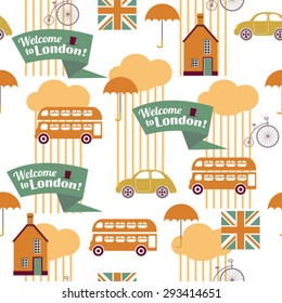  London transport  seamless  vector background