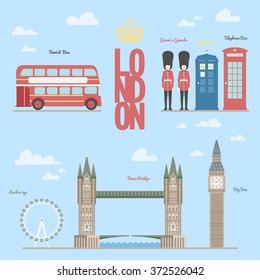 London travel info graphic / Vector illustration of the London