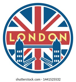 London travel. sticker, badge, emblem and pin vector design 