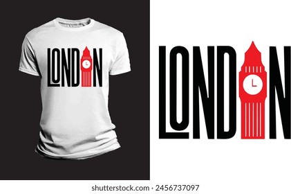 London T-Shirt Design, Typografie T-Shirt Design