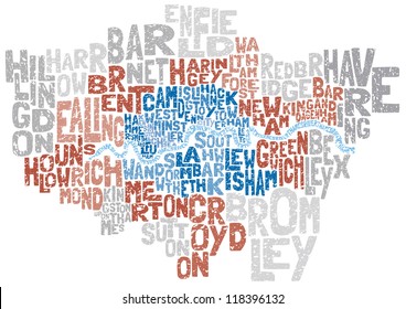 London Typographical Abstract Grunge