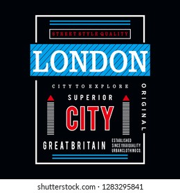 london typography design tee for t shirt print other and uses - vector illustration