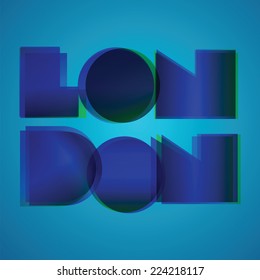 London typography for design. Vector EPS 10
