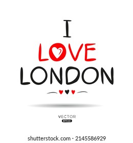 Londres, diseño tipográfico, ilustración vectorial.