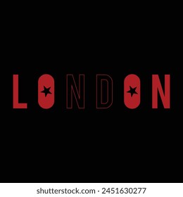 Vector de diseño de tipografía de Londres para camiseta impresa