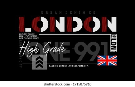 london typography graphic design, for t-shirt prints, vector illustration
