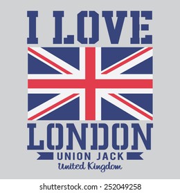 London typography : I love London, , t-shirt graphics, vectors, 