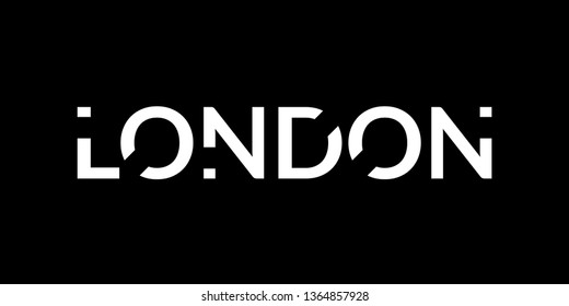 London typography modern text. T-Shirt graphic, fashion, poster, jersey, emblem design. Vector illustration. 