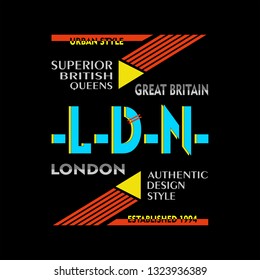 London typography for t-shirt design,vector illustrations line artistic element,trendy apparel printing,arts