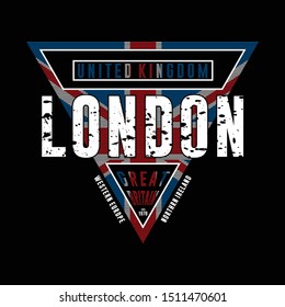 London typography, t-shirt graphics, vectors - Vector