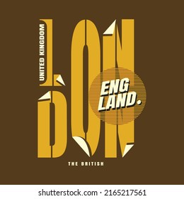 London typography vector design print