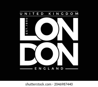 London Typography Vector T-shirt Design 