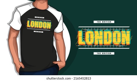 London typography vector tshirt design