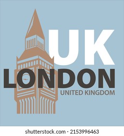 London UK landmark vector design