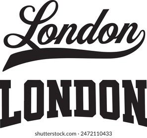 London UK Word Vector Illustration