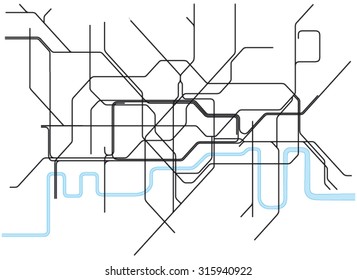 London Underground Subway Map 