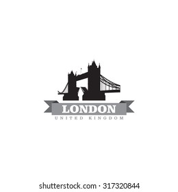 London United Kingdom city symbol vector illustration
